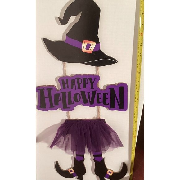 Witch-Themed Happy Halloween Hanging Decor - Picture 3 of 4